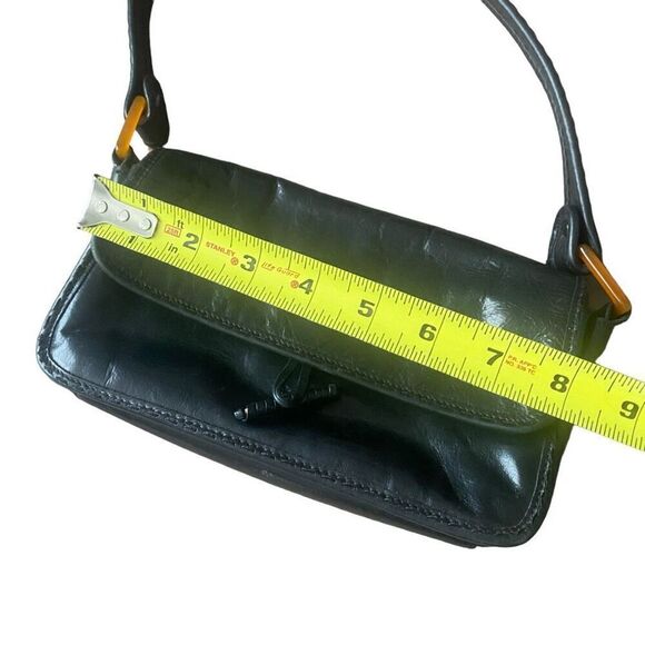Cole Haan Black Leather Shoulder Hobo Bag Small/Medium Trendy Classic Designer - Picture 8 of 13